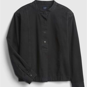 GAP womens size Large Camisa Popover Buttoned Shirt Moonless Night NWT